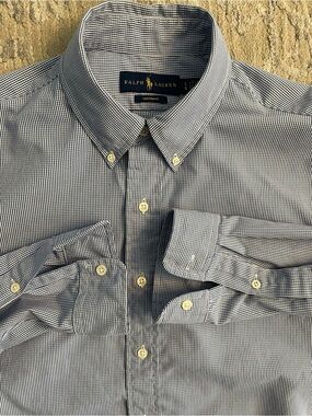 Ralph Lauren - all cotton micro check pattern shirt Size Large